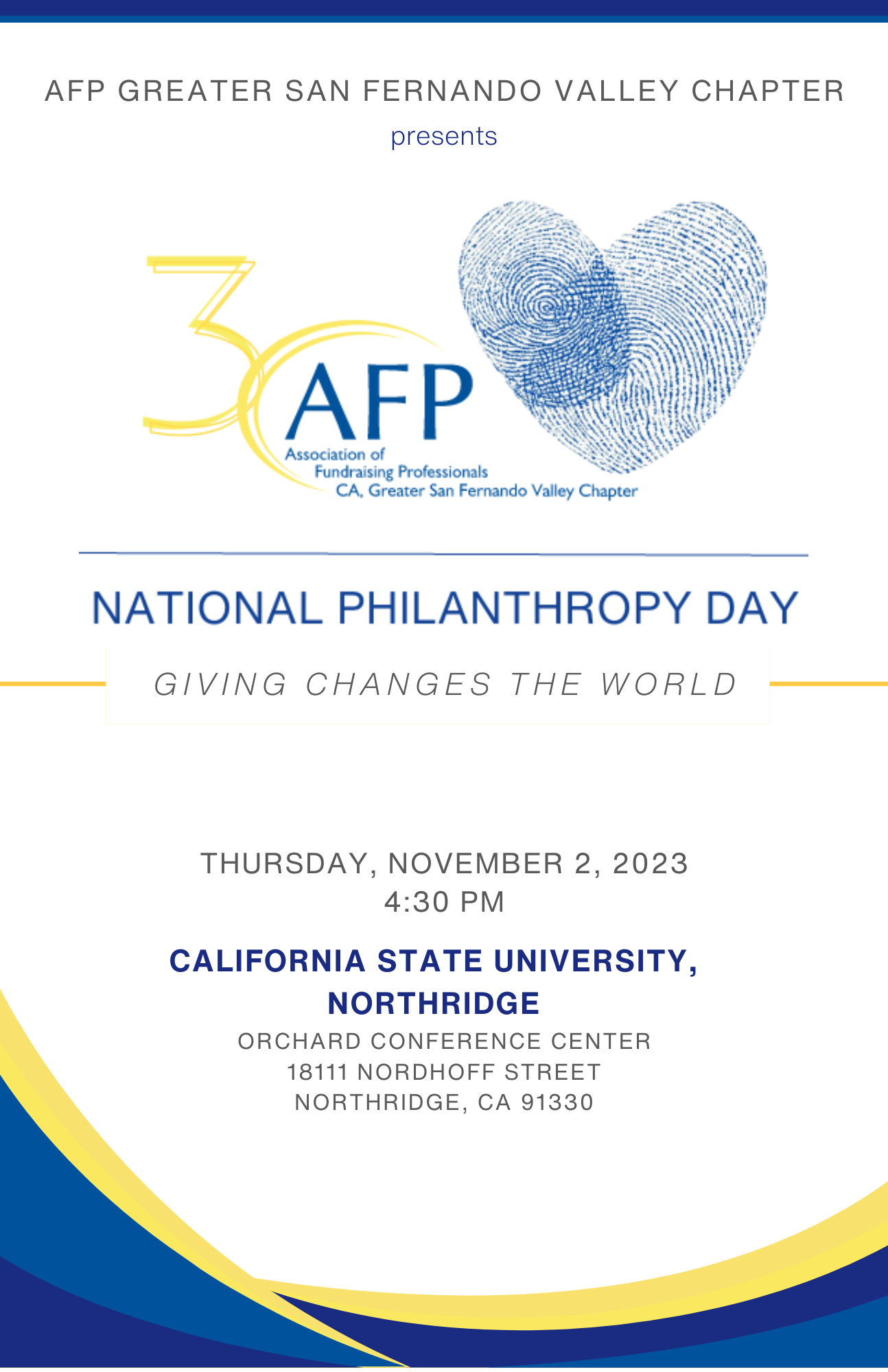 2023 National Philanthropy Day AFP Greater San Fernando Valley